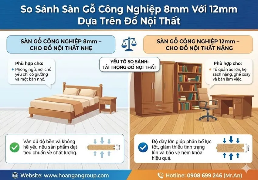 So Sánh Sàn Gỗ Công Nghiệp 8mm Với 12mm Dựa Trên Đồ Nội Thất So Sánh Sàn Gỗ Công Nghiệp 8mm Với 12mm Dựa Trên Đồ Nội Thất