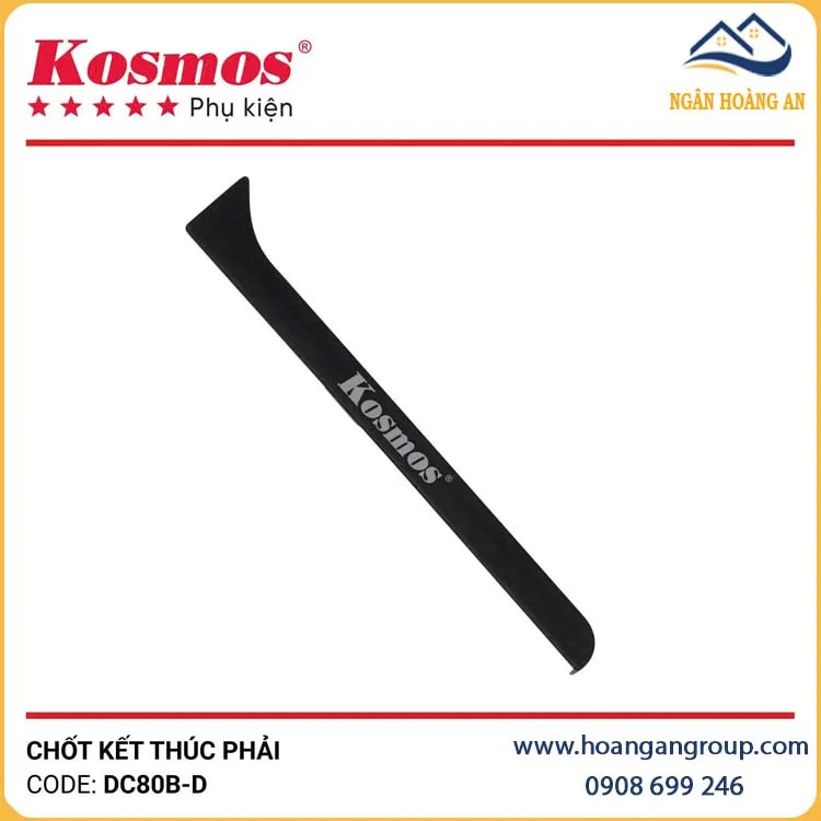 Chốt Kết Thúc Phải Len Chân Tường Nhôm Kosmos DC80B-D Đen