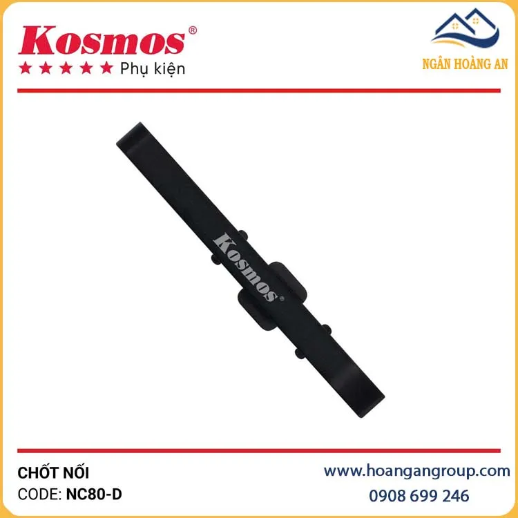 Chốt Nối Len Chân Tường Nhôm Kosmos NC80-D Đen