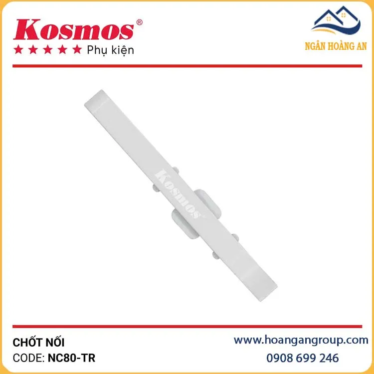 Chốt Nối Len Chân Tường Nhôm Kosmos NC80-TR Trắng