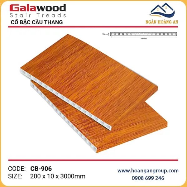 Cổ Bậc Cầu Thang Nhựa Giả Gỗ Galawood CB-906 Tại Quận 9 TPHCM