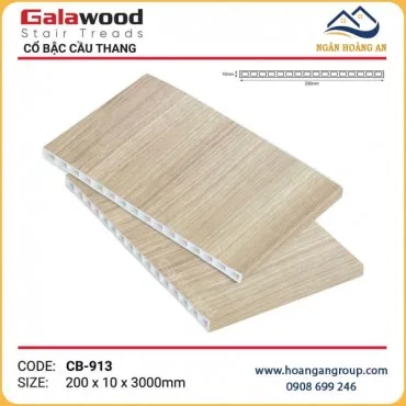 Cổ Bậc Cầu Thang Nhựa Giả Gỗ Galawood CB-913