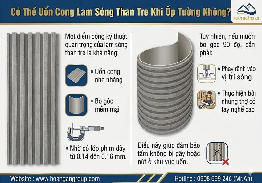 Có Thể Uốn Cong Lam Sóng Than Tre Khi Ốp Tường Không?