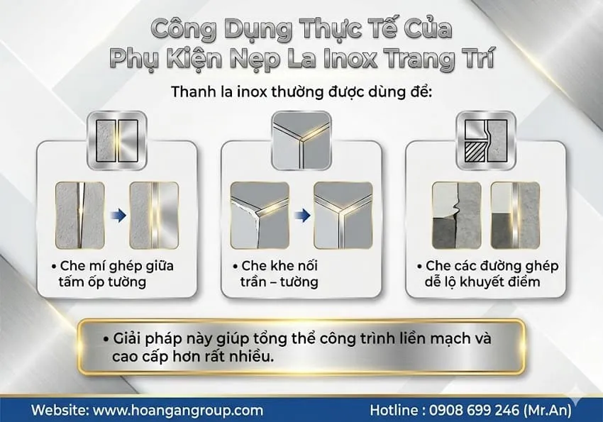 Công Dụng Thực Tế Của Phụ Kiện Nẹp La Inox Trang Trí Công Dụng Thực Tế Của Phụ Kiện Nẹp La Inox Trang Trí