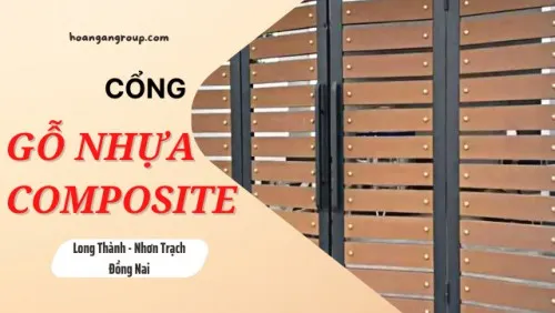 Cổng Gỗ Nhựa Composite Ngoài Trời Tại Long Thành, Nhơn Trạch Đồng Nai
