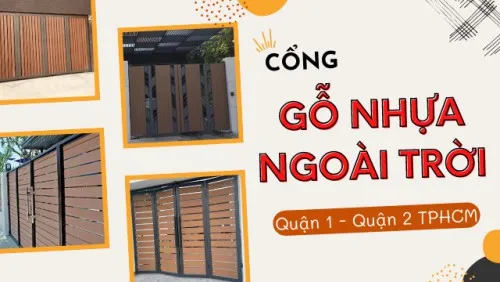 Cổng Gỗ Nhựa Composite Ngoài Trời Tại Quận 1, Quận 2 TPHCM