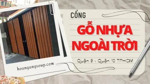 Thi Công Cổng Gỗ Nhựa Composite Ngoài Trời Tại Quận 9, Quận 10 TPHCM