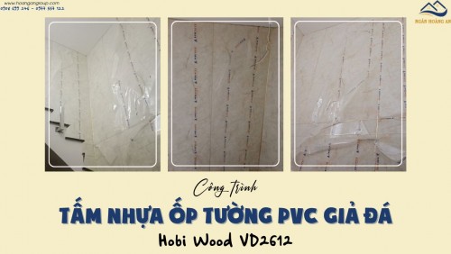 Ốp Cầu Thang Tấm Nhựa PVC Giả Đá Hobi Wood VD2612 Tại Quận 4 TPHCM