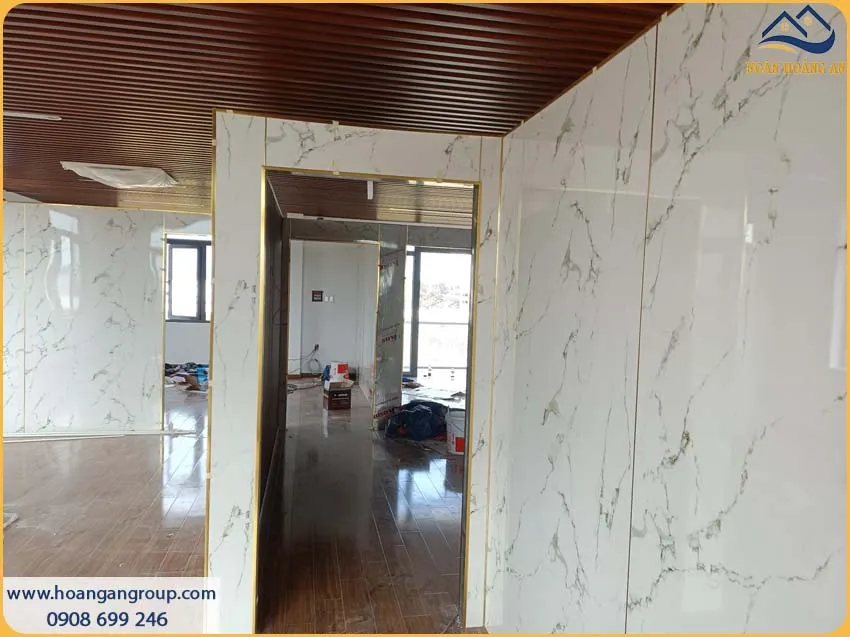 Công Trình Tường PVC Giả Đá Mang Vẻ Đẹp Sang Trọng Công Trình Tường PVC Giả Đá Mang Vẻ Đẹp Sang Trọng