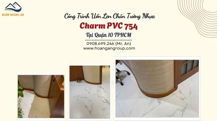 Công Trình Uốn Len Chân Tường Nhựa Charm PVC 754 Công Trình Uốn Len Chân Tường Nhựa Charm PVC 754