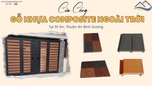Cổng Gỗ Nhựa Composite Ngoài Trời Tại Dĩ An, Thuận An Bình Dương