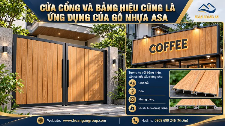 Cửa Cổng Và Bảng Hiệu Cũng Là Ứng Dụng Của Gỗ Nhựa ASA