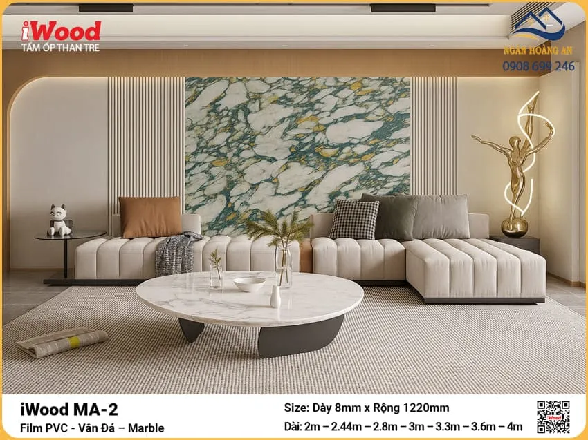 Cửa Hàng Bán Tấm Ốp Than Tre iWood Vân Đá MA-2 Uy Tín