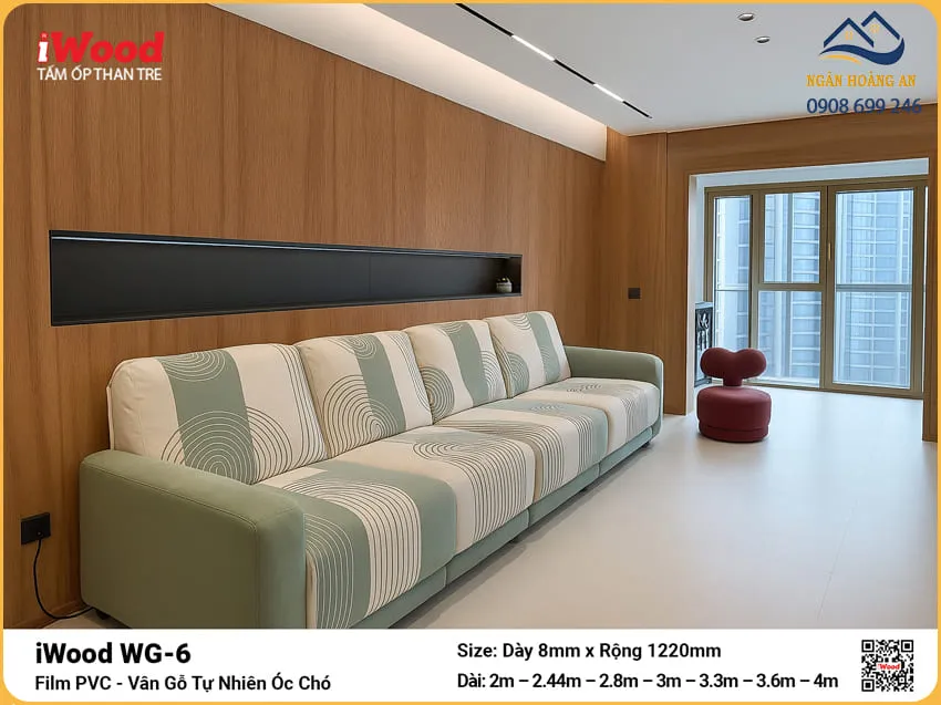 Cửa Hàng Bán Tấm Ốp Than Tre WG-6 Vân Gỗ Óc Chó Giá Tốt