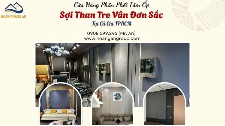 Cửa Hàng Phân Phối Tấm Ốp Sợi Than Tre Vân Đơn Sắc 