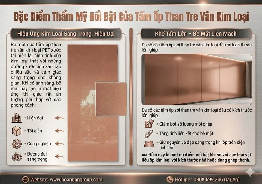 Đặc Điểm Thẩm Mỹ Nổi Bật Của Tấm Ốp Than Tre Vân Kim Loại Đặc Điểm Thẩm Mỹ Nổi Bật Của Tấm Ốp Than Tre Vân Kim Loại