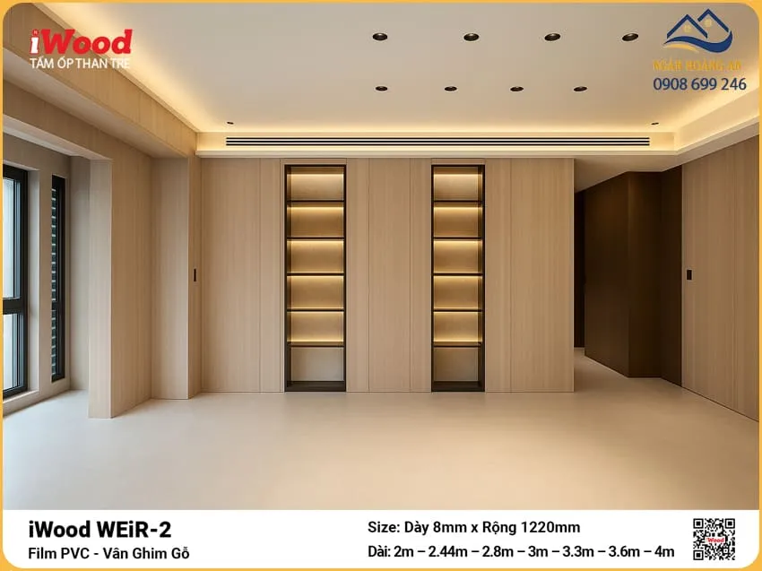 Đại Lý Tấm Ốp Than Tre iWood WEiR-2 Vân Ghim Gỗ