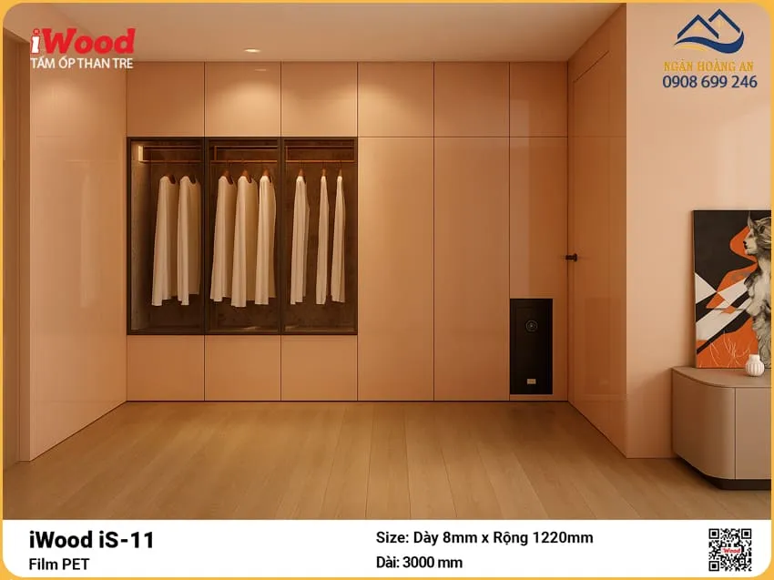 Đại Lý Tấm Ốp Tường Than Tre iWood iS-11 Film PET Giá Tốt