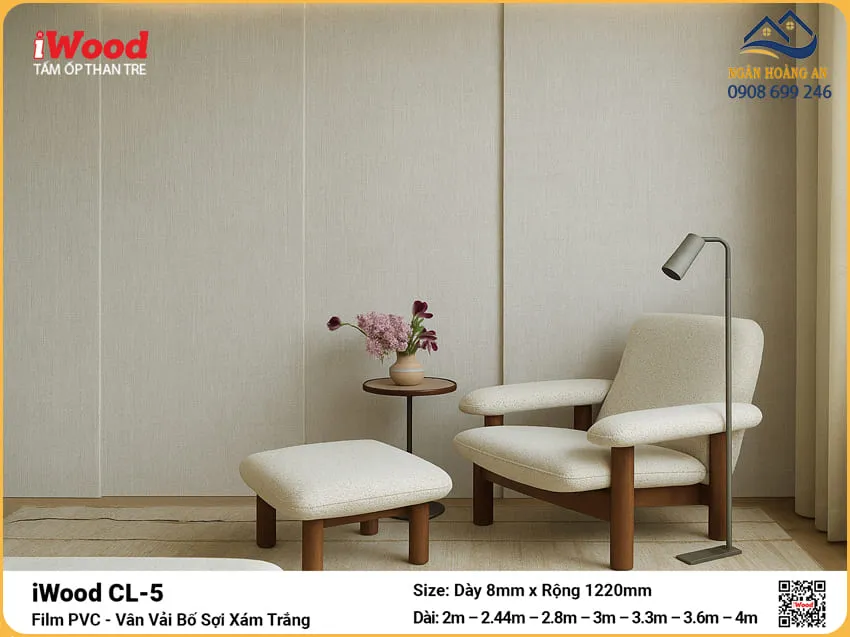 Đại Lý Tấm Than Tre iWood CL-5 Vân Vải Bố Chính Hãng Đại Lý Tấm Than Tre iWood CL-5 Vân Vải Bố Chính Hãng