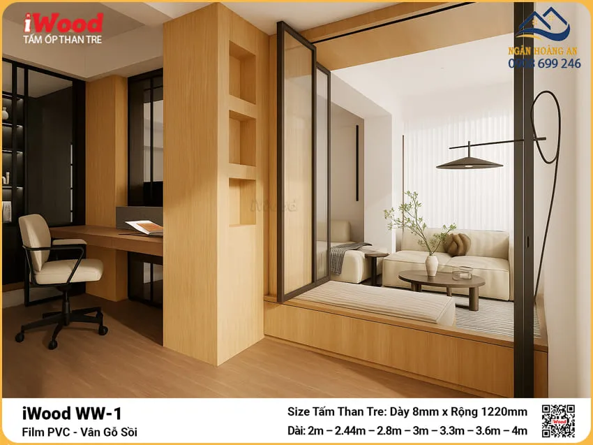 Đại Lý Tấm Than Tre iWood WW-1 Vân Gỗ Sồi Uy Tín Đại Lý Tấm Than Tre iWood WW-1 Vân Gỗ Sồi Uy Tín