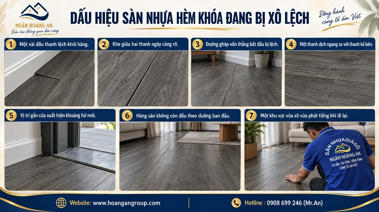 Dấu Hiệu Sàn Nhựa Hèm Khóa Đang Bị Xô Lệch Dấu Hiệu Sàn Nhựa Hèm Khóa Đang Bị Xô Lệch