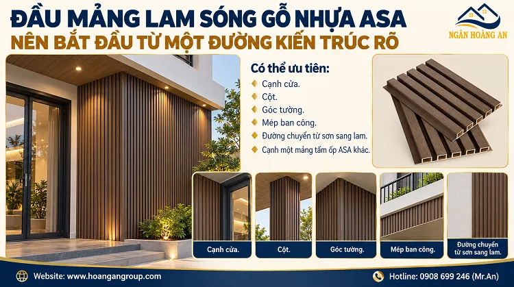 Đầu Mảng Lam Sóng Gỗ Nhựa ASA Nên Bắt Đầu Từ Một Đường Kiến Trúc Rõ