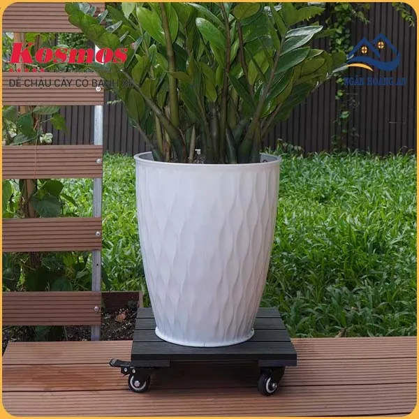 Đế Lót Chậu Cây Có Bánh Xe Gỗ Nhựa Ngoài Trời Kosmos Đế Lót Chậu Cây Có Bánh Xe Gỗ Nhựa Ngoài Trời Kosmos