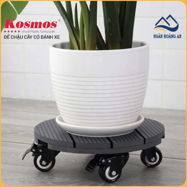 Đế Lót Chậu Cây Có Bánh Xe Gỗ Nhựa Ngoài Trời Kosmos Đế Lót Chậu Cây Có Bánh Xe Gỗ Nhựa Ngoài Trời Kosmos