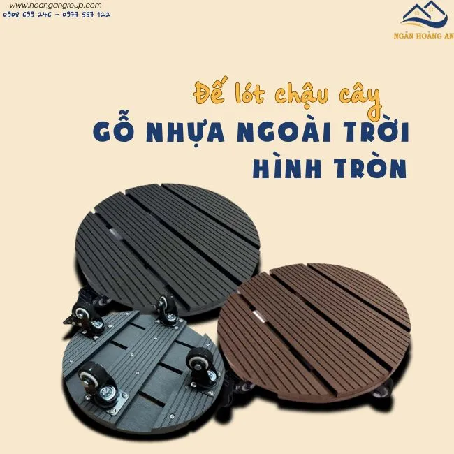 Đế Chậu Cây Có Bánh Xe Hình Tròn