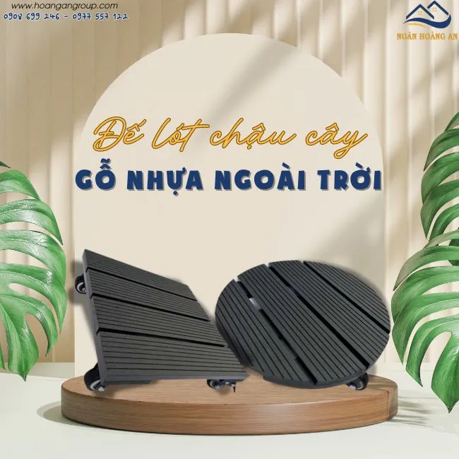 Đế Lót Chậu Cây Có Bánh Xe Gỗ Nhựa Ngoài Trời Vật Liệu Mới Nhất