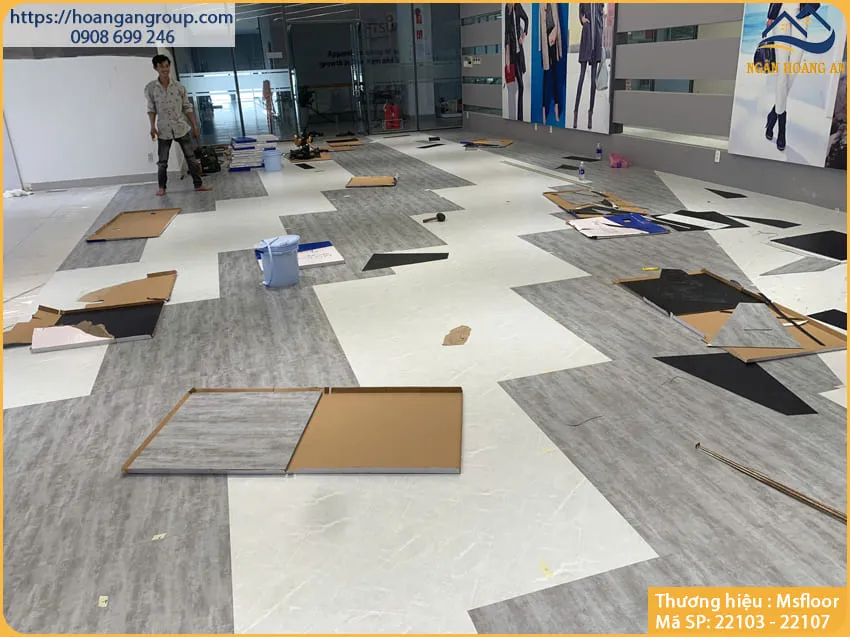 Thi Công Lắp Đặt Sàn Nhựa Dán Keo Msfloor Tại Tân Bình TPHCM Thi Công Lắp Đặt Sàn Nhựa Dán Keo Msfloor Tại Tân Bình TPHCM