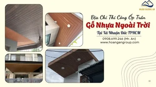 Địa Chỉ Thi Công Ốp Trần Gỗ Nhựa Ngoài Trời Tại Xã Nhuận Đức TPHCM