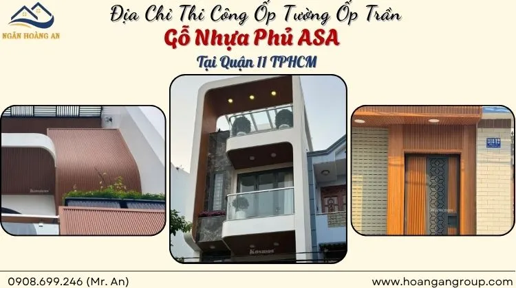 Địa Chỉ Thi Công Ốp Tường Ốp Trần Gỗ Nhựa Phủ ASA Tại Quận 11 TPHCM