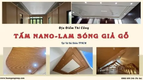 Địa Điểm Thi Công Ốp Trần Nano, Lam Sóng Giả Gỗ Tại Xã Bà Điểm TPHCM