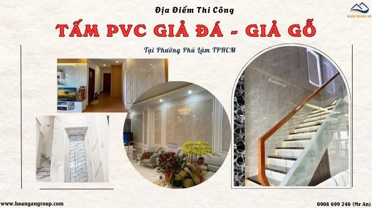 Địa Điểm Thi Công Tấm PVC Giả Đá, Giả Gỗ Giá Tốt Phường Phú Lâm TPHCM Địa Điểm Thi Công Tấm PVC Giả Đá, Giả Gỗ Giá Tốt Phường Phú Lâm TPHCM