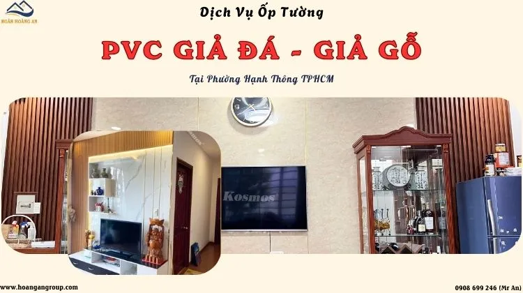 Dịch Vụ Ốp Tường Nhựa Giả Đá, Giả Gỗ Giá Rẻ Phường Hạnh Thông TPHCM