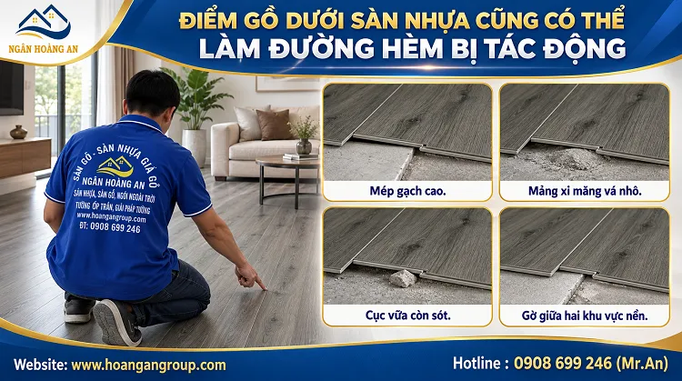 Điểm Gồ Dưới Sàn Nhựa Cũng Có Thể Làm Đường Hèm Bị Tác Động