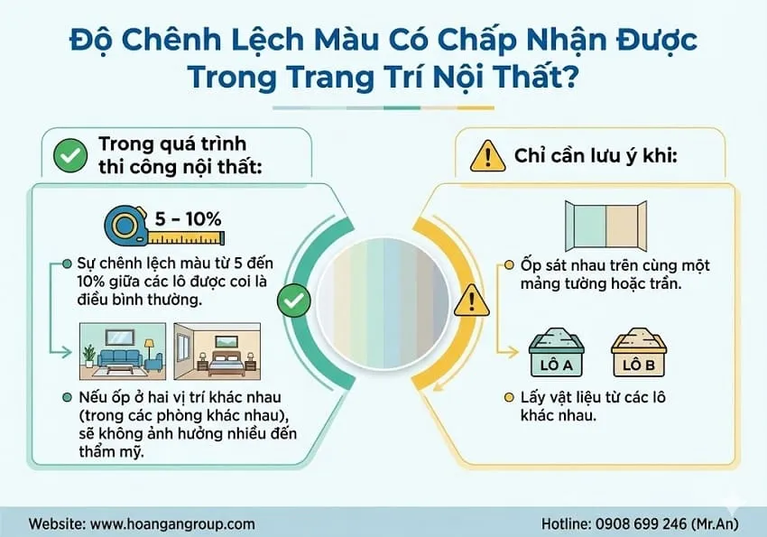 Độ Chênh Lệch Màu Có Chấp Nhận Được Trong Trang Trí Nội Thất? Độ Chênh Lệch Màu Có Chấp Nhận Được Trong Trang Trí Nội Thất?