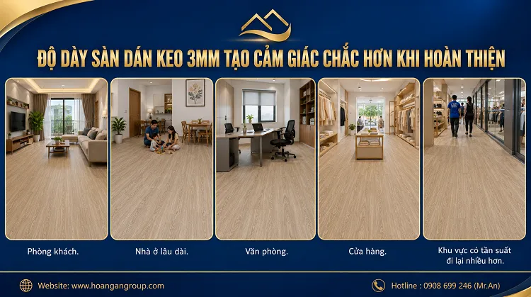 Độ Dày Sàn Dán Keo 3mm Tạo Cảm Giác Chắc Hơn Khi Hoàn Thiện Độ Dày Sàn Dán Keo 3mm Tạo Cảm Giác Chắc Hơn Khi Hoàn Thiện