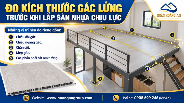Đo Kích Thước Gác Lửng Trước Khi Lắp Sàn Nhựa Chịu Lực Đo Kích Thước Gác Lửng Trước Khi Lắp Sàn Nhựa Chịu Lực