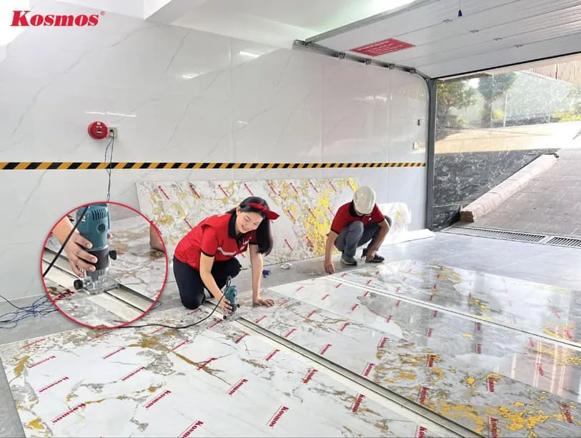 Đo, Cắt Và Phay Góc Tấm Ốp Đa Năng Sợi Than Tre