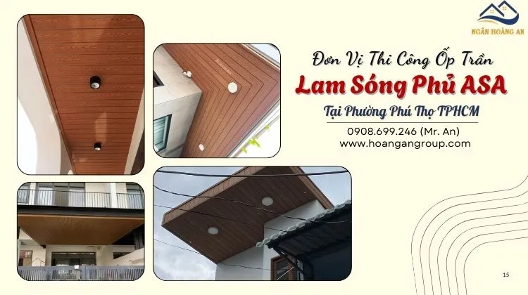 Đơn Vị Thi Công Ốp Trần Lam Sóng Phủ ASA Tại Phường Phú Thọ TPHCM