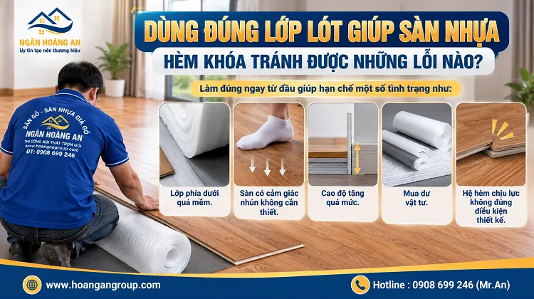 Dùng Đúng Lớp Lót Giúp Sàn Nhựa Hèm Khóa Tránh Được Những Lỗi Nào? Dùng Đúng Lớp Lót Giúp Sàn Nhựa Hèm Khóa Tránh Được Những Lỗi Nào?