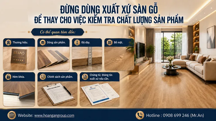 Đừng Dùng Xuất Xứ Sàn Gỗ Để Thay Cho Việc Kiểm Tra Chất Lượng Sản Phẩm