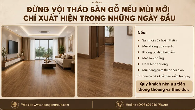 Đừng Vội Tháo Sàn Gỗ Nếu Mùi Mới Chỉ Xuất Hiện Trong Những Ngày Đầu
