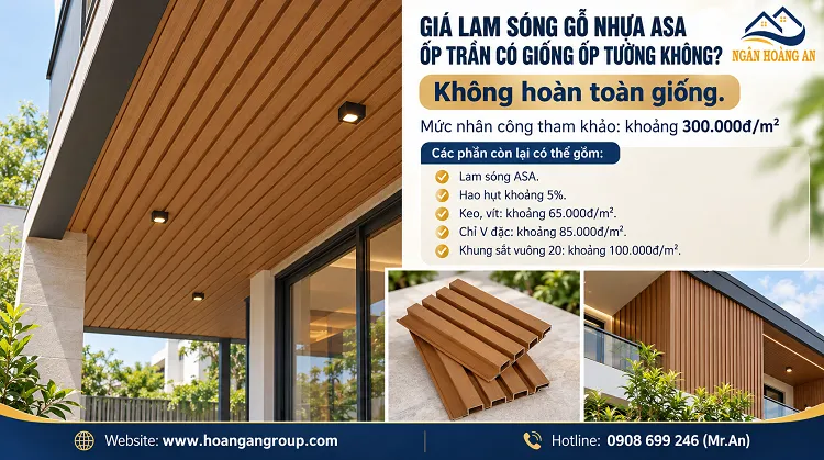 Giá Lam Sóng Gỗ Nhựa ASA Ốp Trần Có Giống Ốp Tường Không? Giá Lam Sóng Gỗ Nhựa ASA Ốp Trần Có Giống Ốp Tường Không?