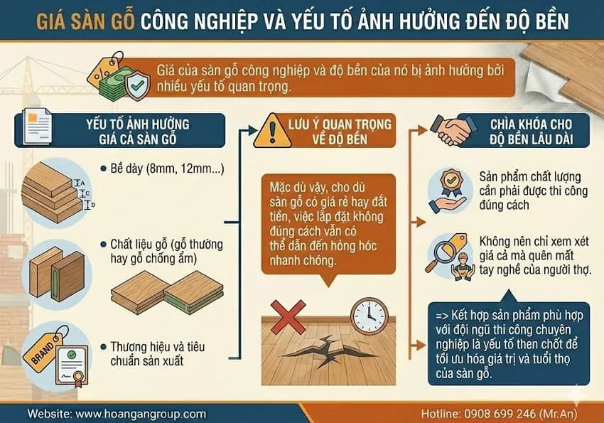 Giá Sàn Gỗ Công Nghiệp Và Yếu Tố Ảnh Hưởng Đến Độ Bền Giá Sàn Gỗ Công Nghiệp Và Yếu Tố Ảnh Hưởng Đến Độ Bền