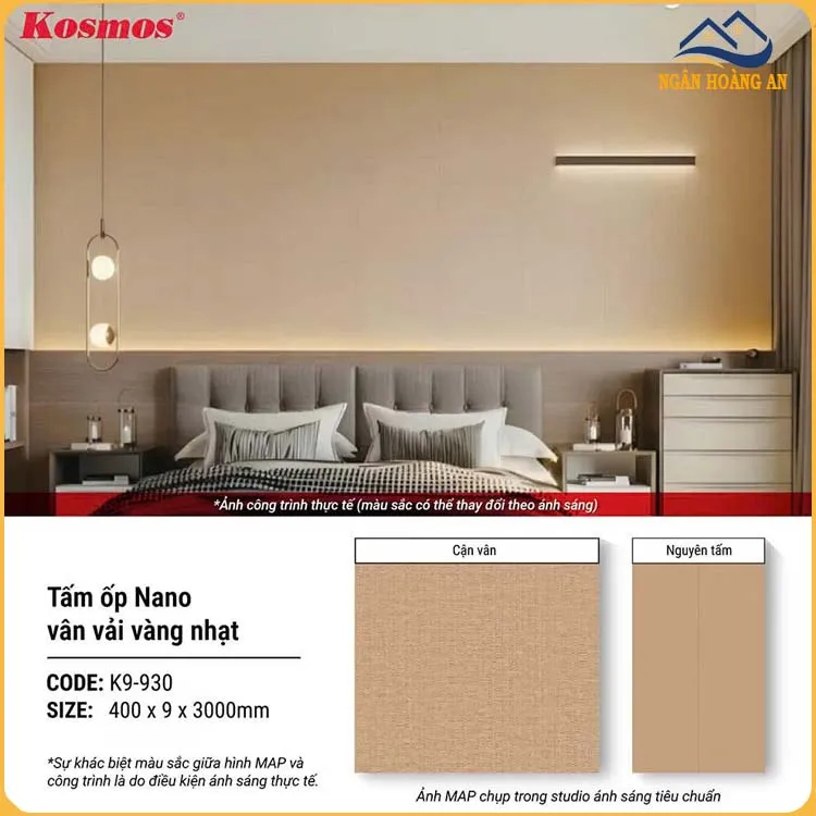 Ứng Dụng Của Tấm Ốp Nano Kosmos Vân Vải Vàng Nhạt K9-930