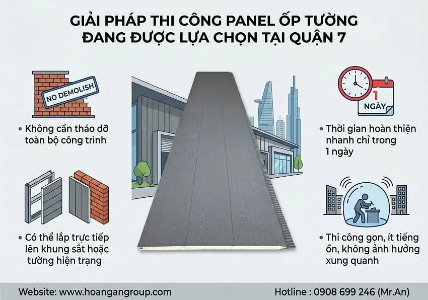 Giải Pháp Thi Công Panel Ốp Tường Đang Được Lựa Chọn Tại Quận 7