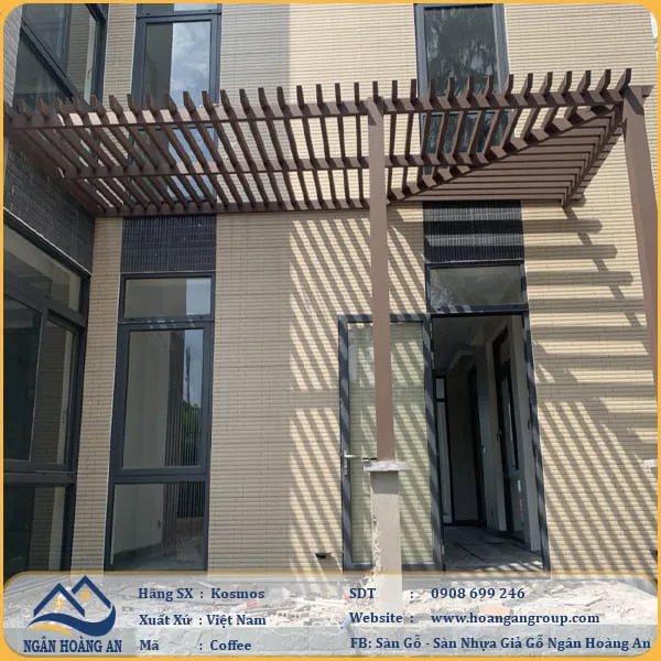 Thi Công Giàn Hoa Pergola Gỗ Nhựa Ngoài Trời Kosmos Tại Quận 12 TPHCM Thi Công Giàn Hoa Pergola Gỗ Nhựa Ngoài Trời Kosmos Tại Quận 12 TPHCM